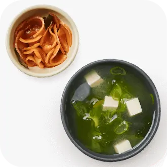 MISO SOUP + ASIAN PICKLES